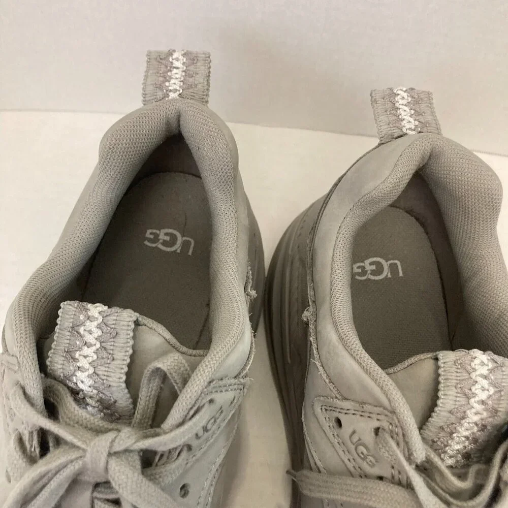 UGG CA805‎ Nubuck Leather Sneakers Women's Size 10 Gray Goat Shoes